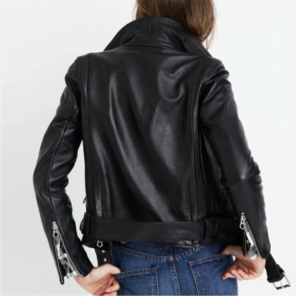 Madewell Black Leather Moto Jacket - Picture 10 of 10